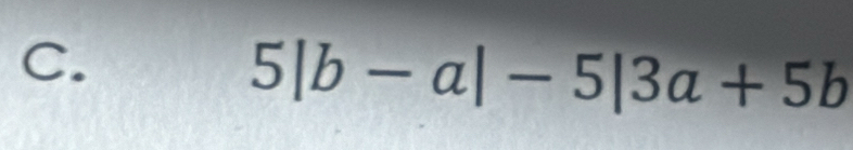 5|b-a|-5|3a+5b