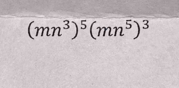 (mn^3)^5(mn^5)^3