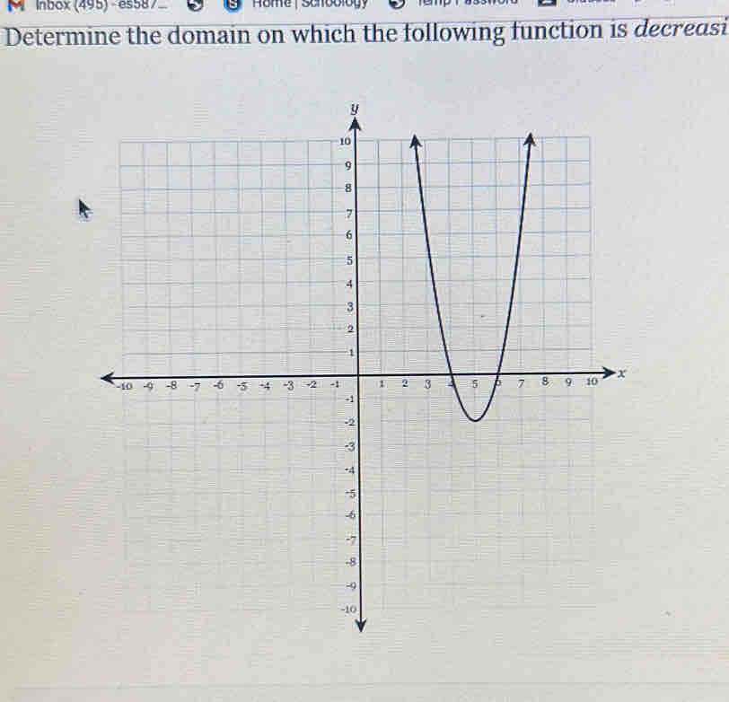 Inbox (495) - es587 Home | Schbblogy 
Determine the domain on which the following function is decreasi