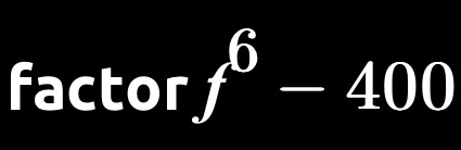 factor f^6-400