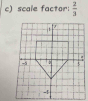 scale factor:  2/3 