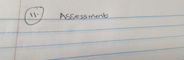 11:1 Assessment