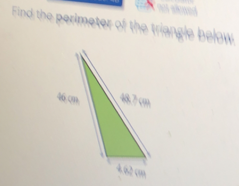 Find the perimeter of triangle below