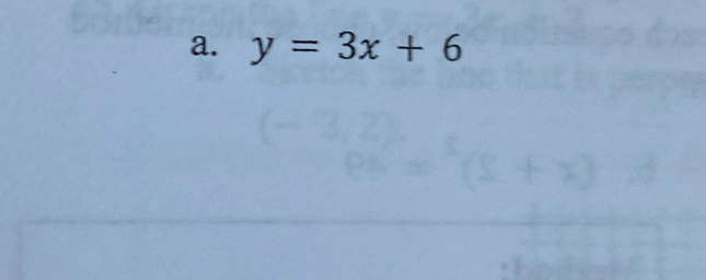 y=3x+6