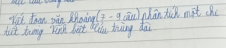 KKiet dean ván Rhoing (7-9 cāu) hān tih mot chi 
diet Zong Kinn liot biu xing dāi