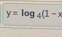 y=log _4(1-x