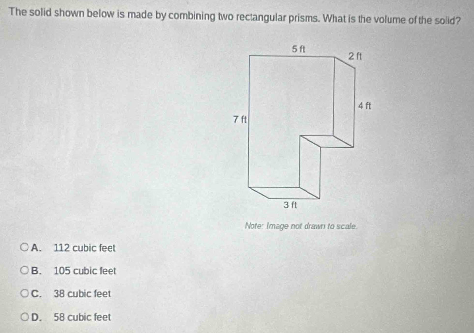 Solved: The solid shown below is made by combining two rectangular ...