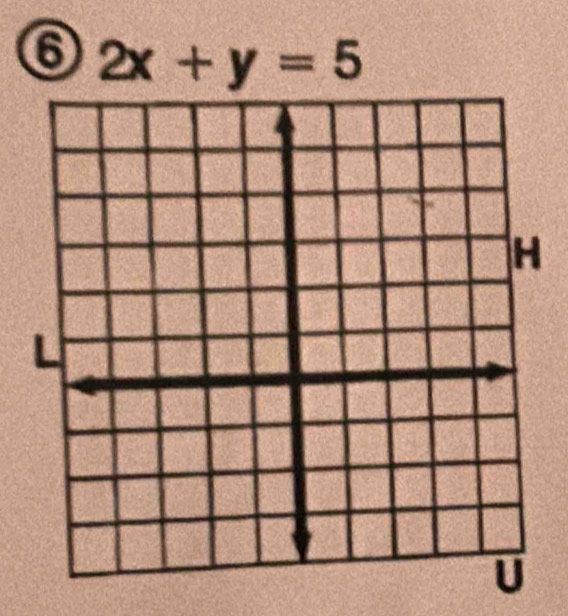 ⑥ 2x+y=5