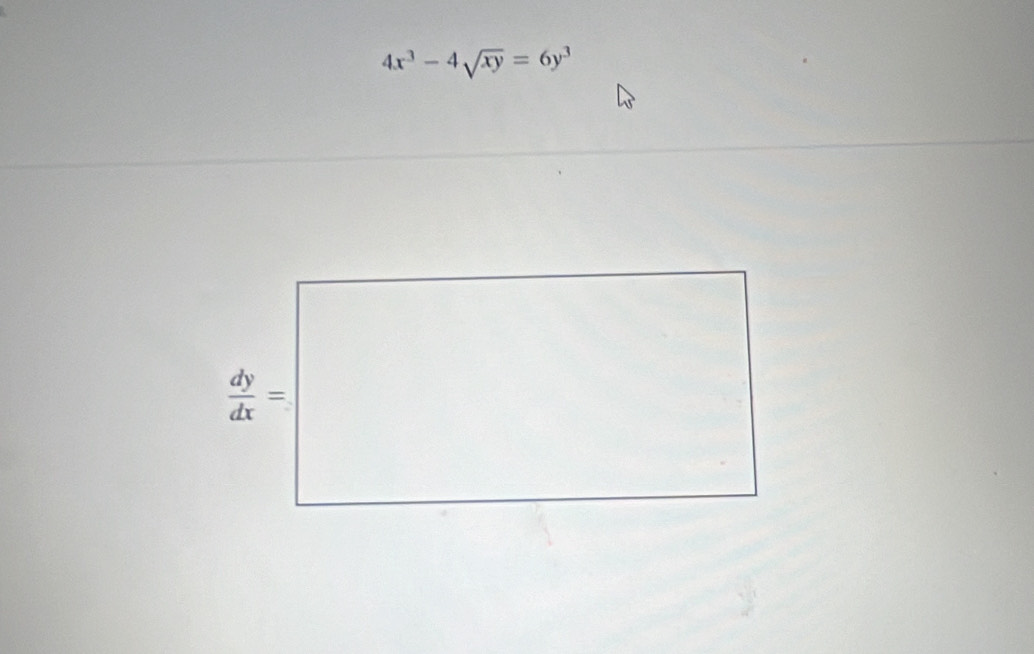 4x^3-4sqrt(xy)=6y^3