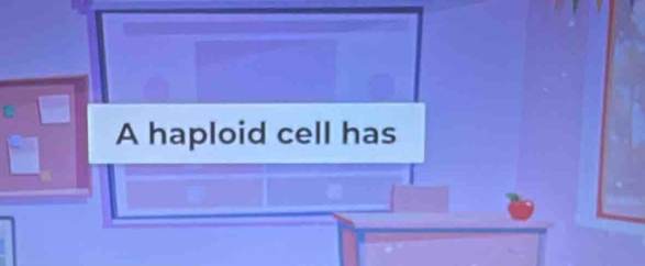 A haploid cell has