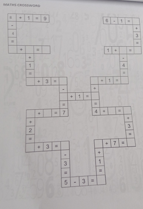 MATHS CROSSWORD
8^
+
3
=