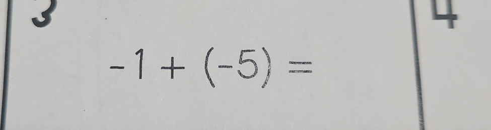 3 
< 
<tex>-1+(-5)=