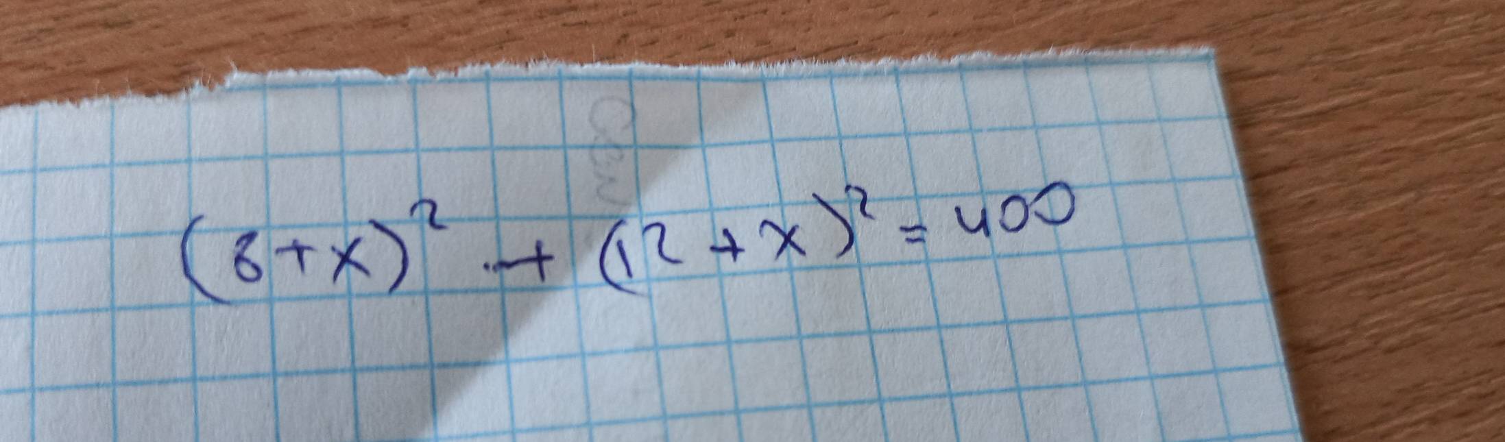 (8+x)^2+(12+x)^2=400