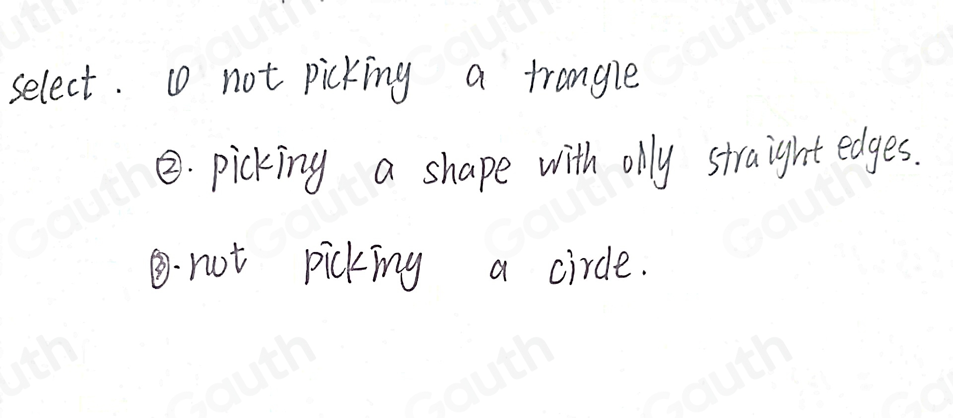 Solved: A shape is picked at random from this group. Which theoretical ...