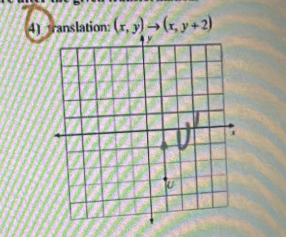 translation: (x,y)to (x,y+2)