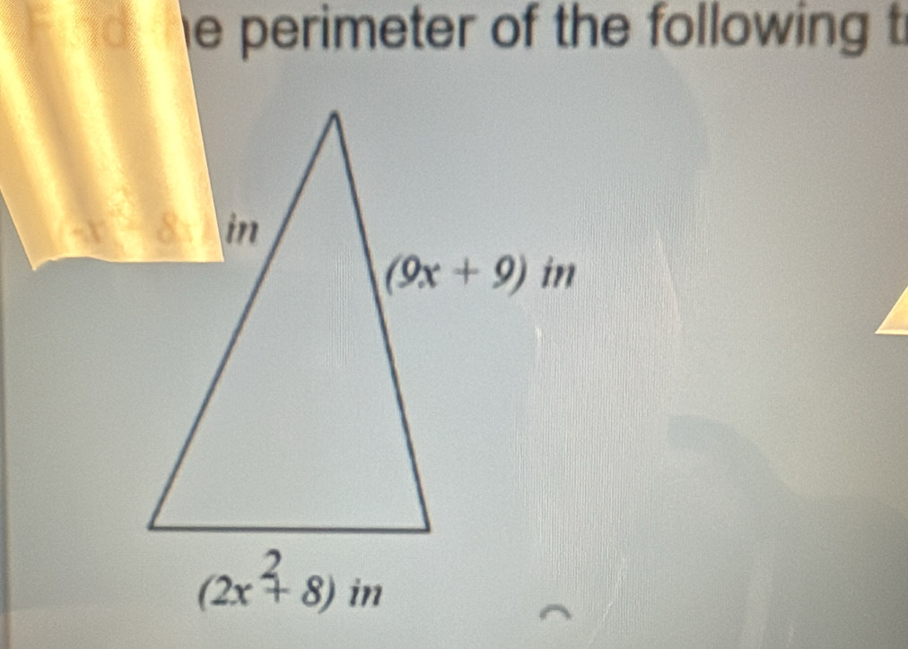 perimeter of the following t