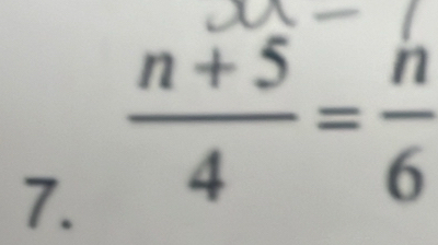  (n+5)/4 = h/6 