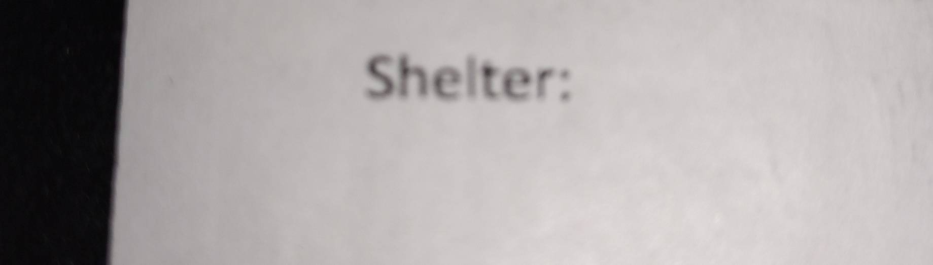 Shelter: