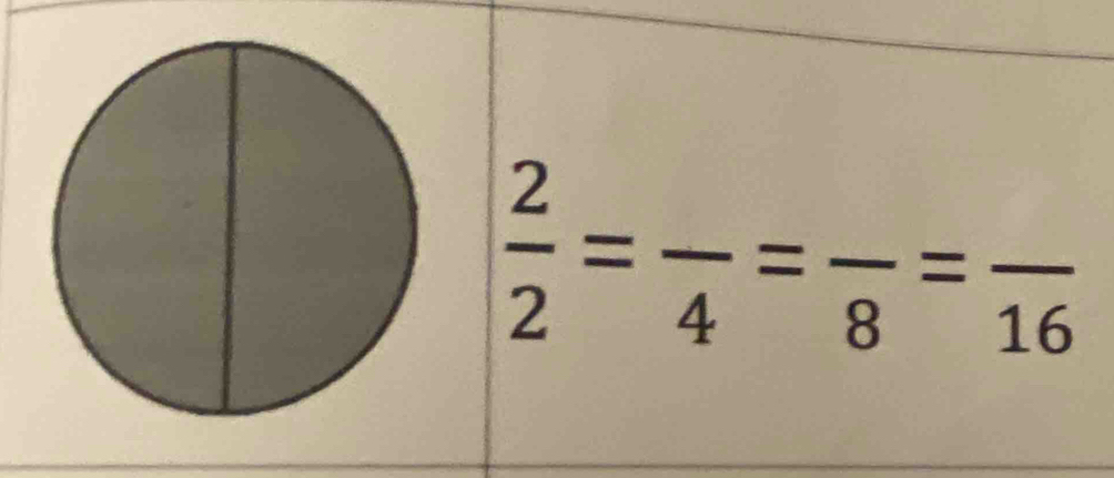  2/2 =frac 4=frac 8=frac 16