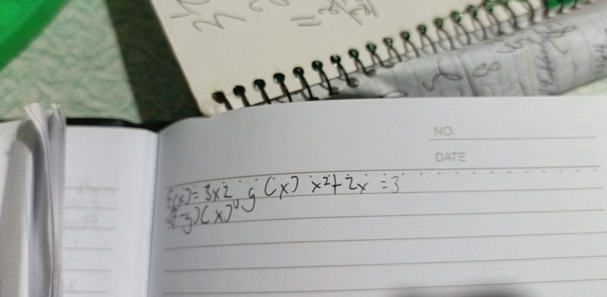 f(x)=3* 2, g(x)x^2+2x=3