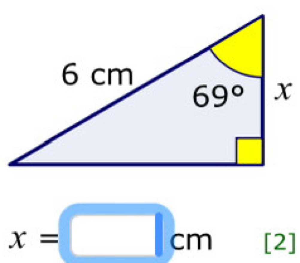 x=□ c m
[2]