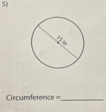 Circumference =_