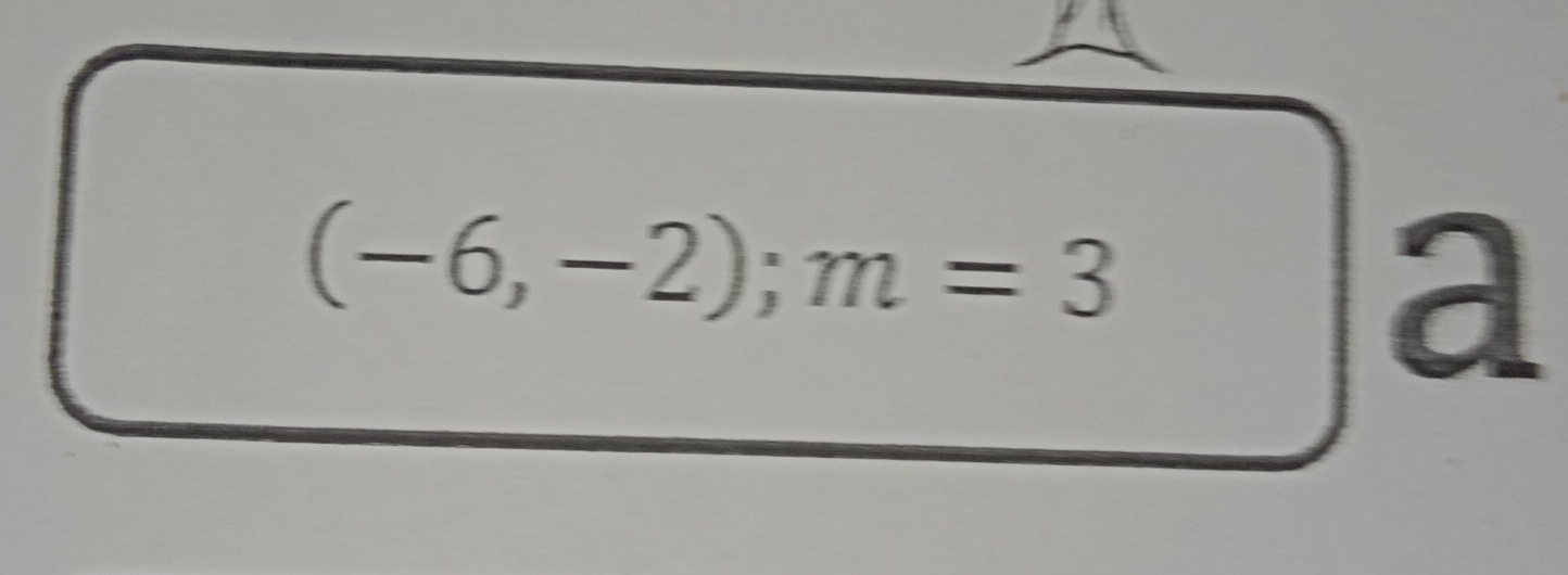 (-6,-2); m=3
a