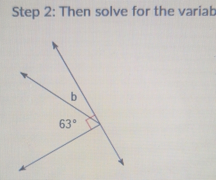 Then solve for the variab