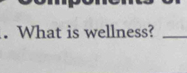 What is wellness?_