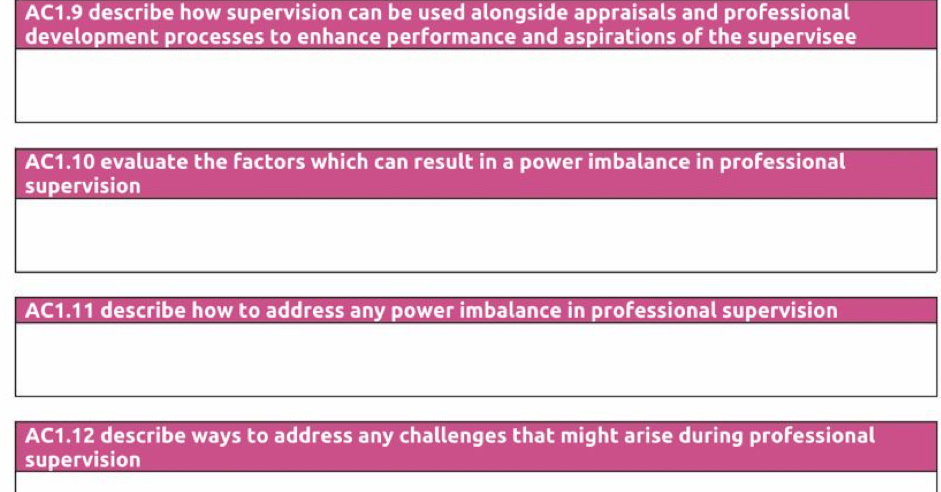 Solved: AC1.9 describe how supervision can be used alongside appraisals ...