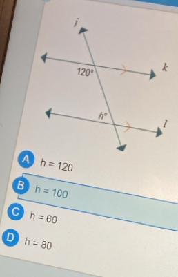 h=120
B h=100
C h=60
D h=80