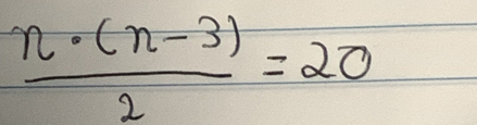  (n· (n-3))/2 =20