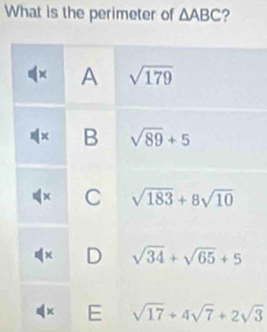 What is the perimeter of △ ABC ?