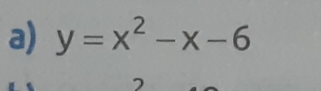 y=x^2-x-6