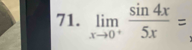 lim sin 4x°