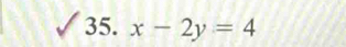 x-2y=4