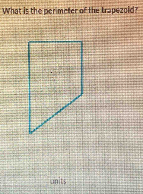 What is the perimeter of the trapezoid? 
□ units