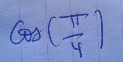 cos ( π /4 )