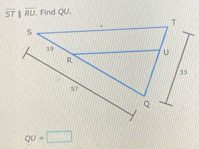 overline STparallel overline RU
QU=□