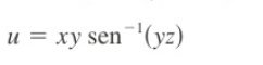 u=xysen^(-1)(yz)