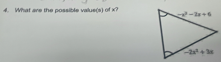 What are the possible value(s) of x?