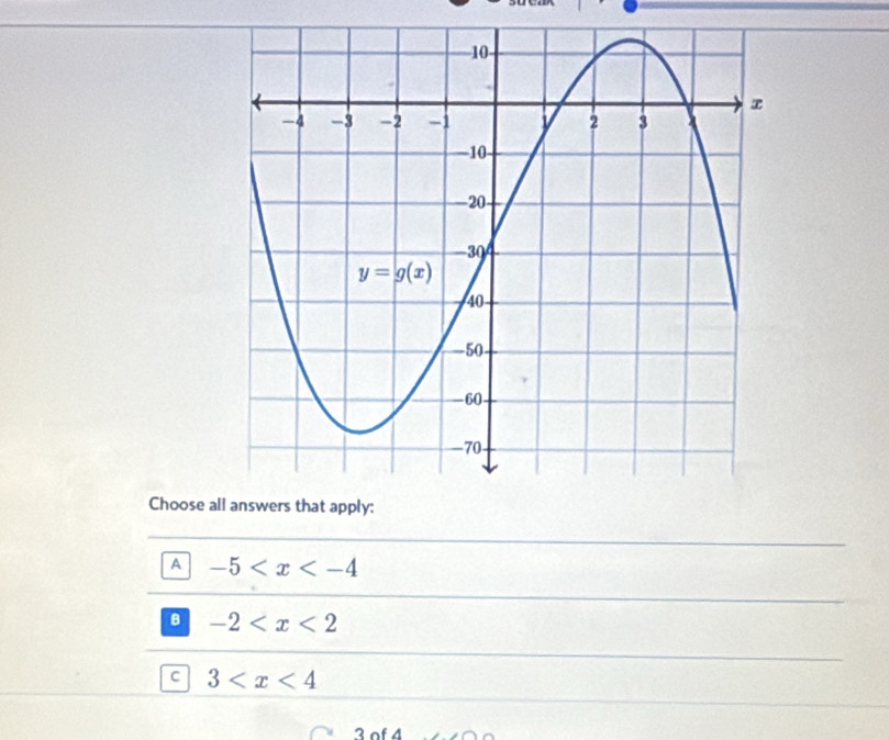 Choose a
A -5
B -2
c 3
3 of 4
