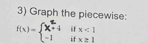 Graph the piecewise: 
(- + :