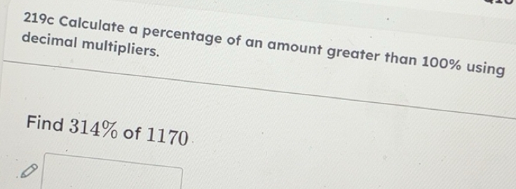 Risolto:219c Calculate a percentage of an amount greater than 100% ...