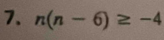 n(n-6)≥ -4