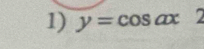 y=cos ax