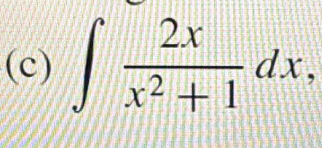 ∈t  2x/x^2+1 dx,