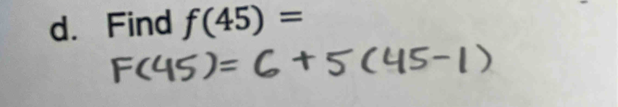 Find f(45)=