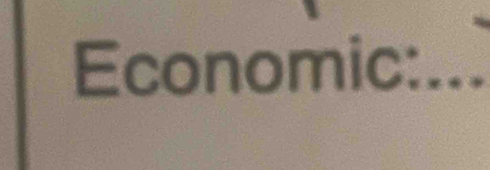 Economic:...