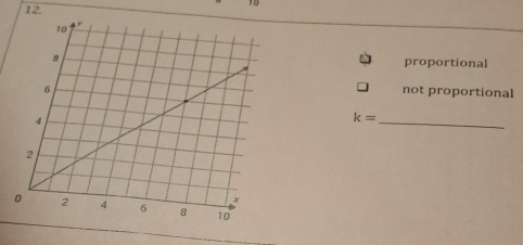 10
proportional
not proportional
k=
_